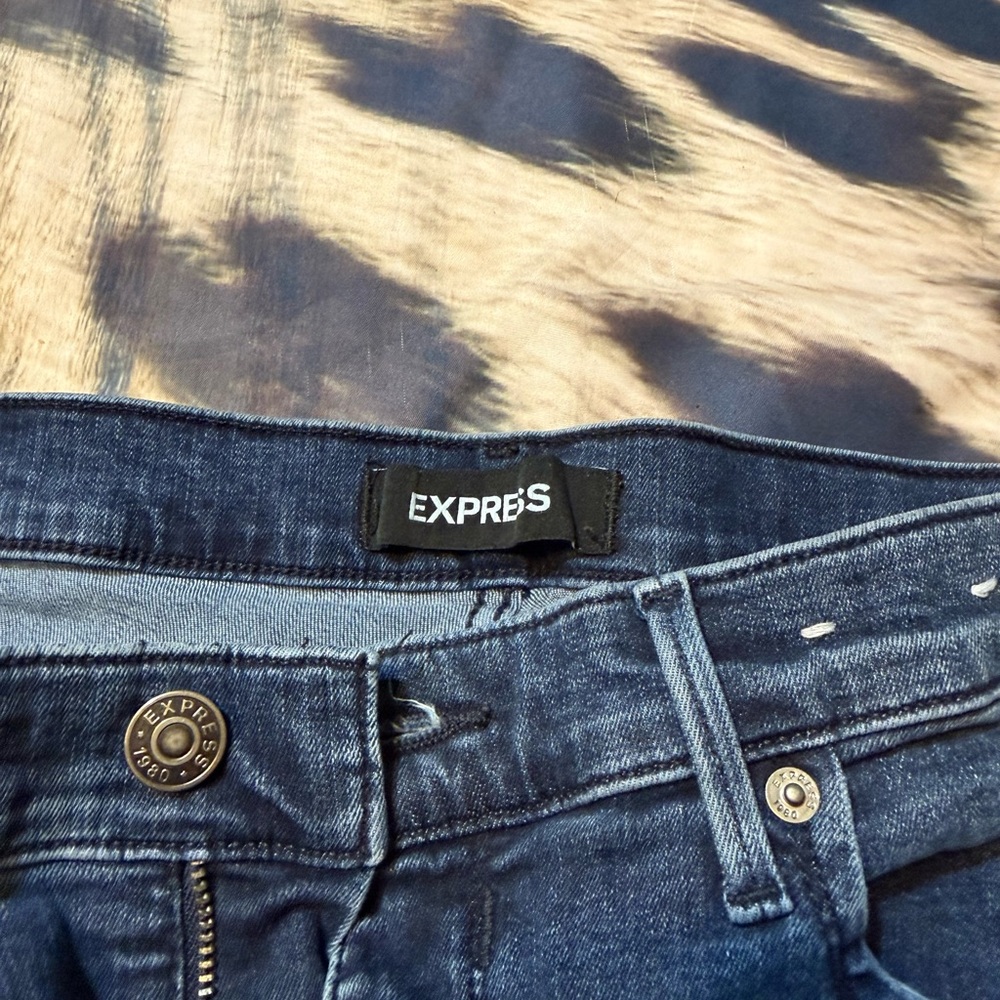 Express women’s Dark Blue Slim Jeggings jeans - Picture 3 of 4